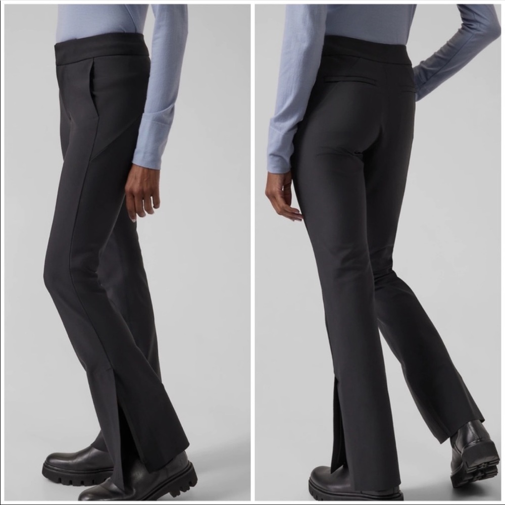 Athleta Stellar Flare Trouser Pant, Black, Size
6